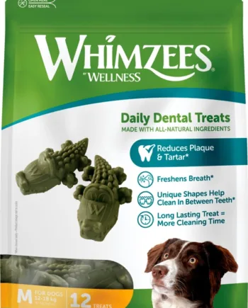 Whimzees Alligator M, 12 stk, 360g