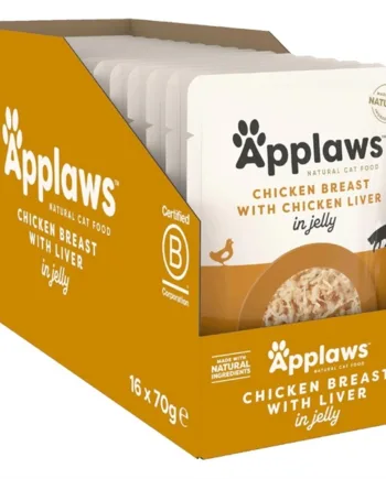 Applaws Cat Pouch Chicken Breast With Liver Jelly, 16 pouches