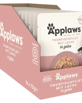Applaws Cat Pouch Tuna Fillet With Salmon, 16 pouches
