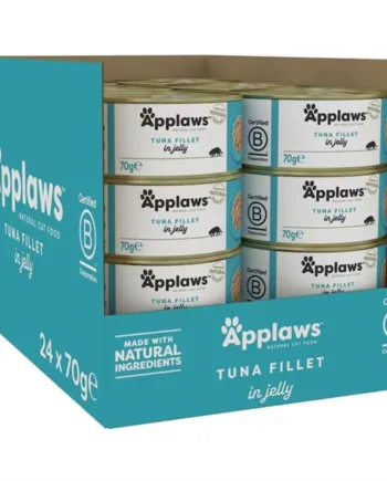 Applaws Cat dåsemad, Tuna Fillet in Jelly, 24 x 70g