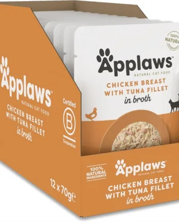 Applaws Cat Pouch Chicken Breast With Tuna Fillet, 12 pouches