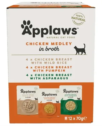 Applaws Cat Pouch Chicken Broth Medley, 12 x 70g